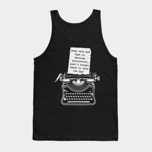 Funny Vintage Typewriter Tank Top